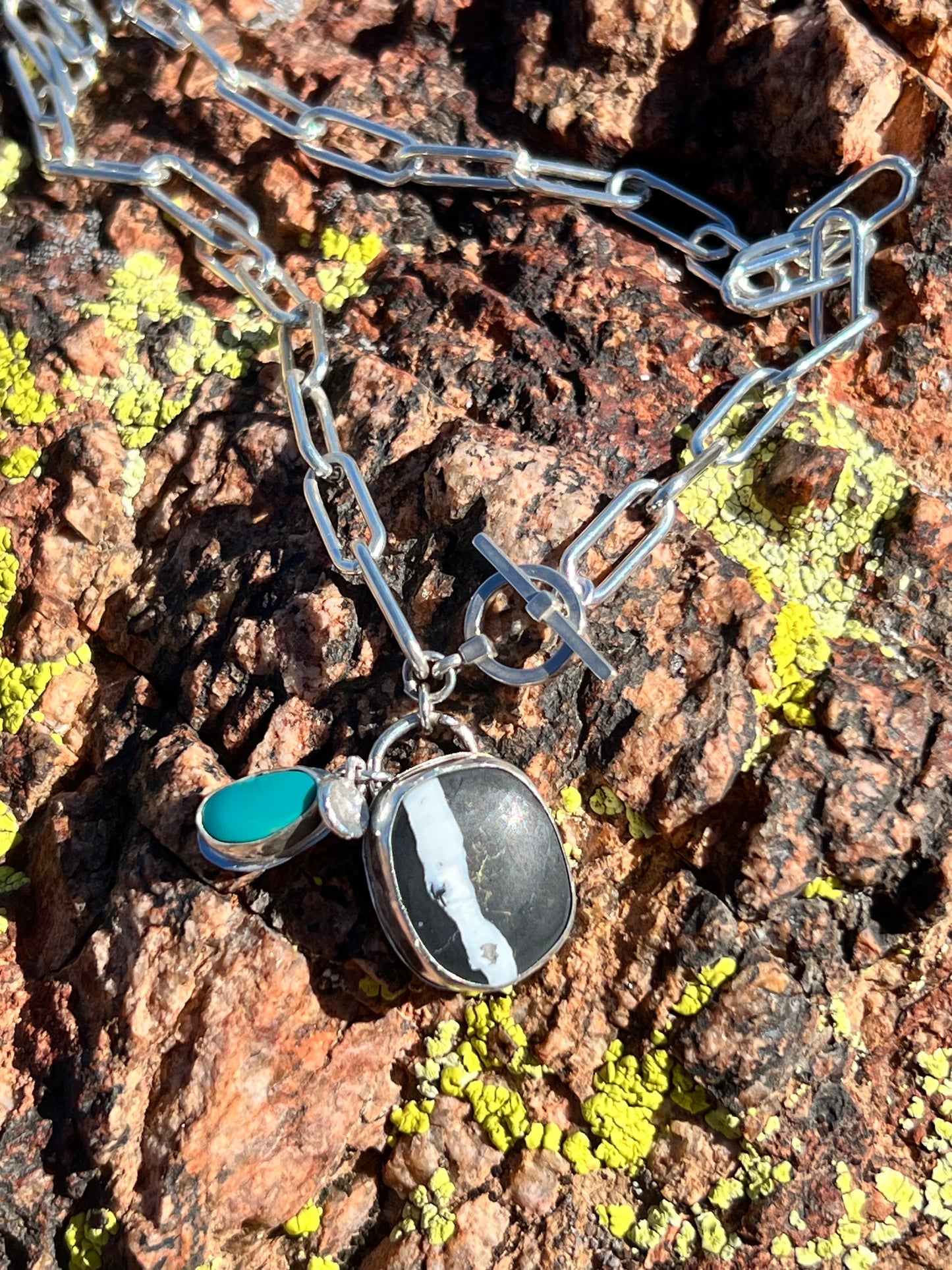 White Buffalo Charm Necklace
