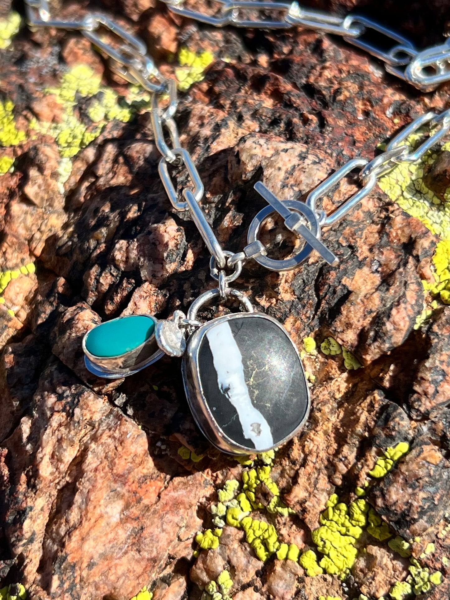 White Buffalo Charm Necklace