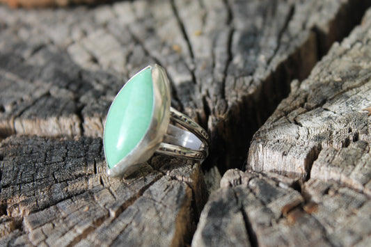 Variscite Stamped Band Ring