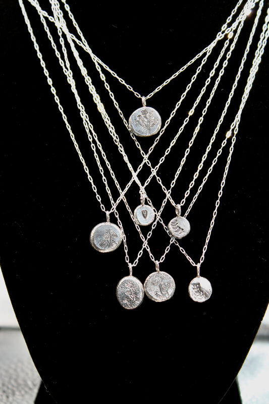 Initial Token Charm Necklace