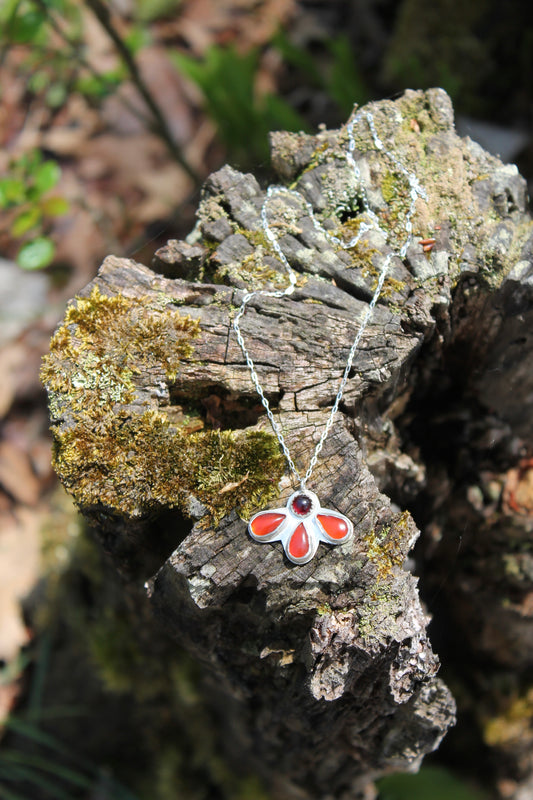 Garnet Bloom Necklace