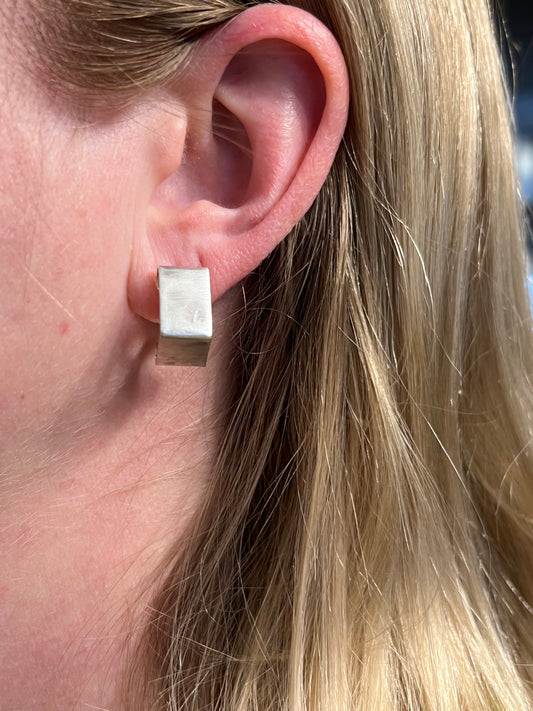 Modern Geo Huggie Earrings